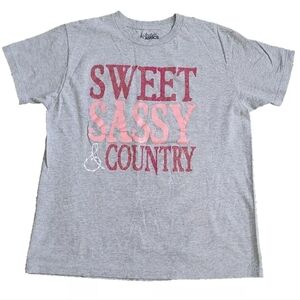 Lifestyle Classics Women's Graphic T-Shirt Size L "Sweet Sassy Country" Glitter